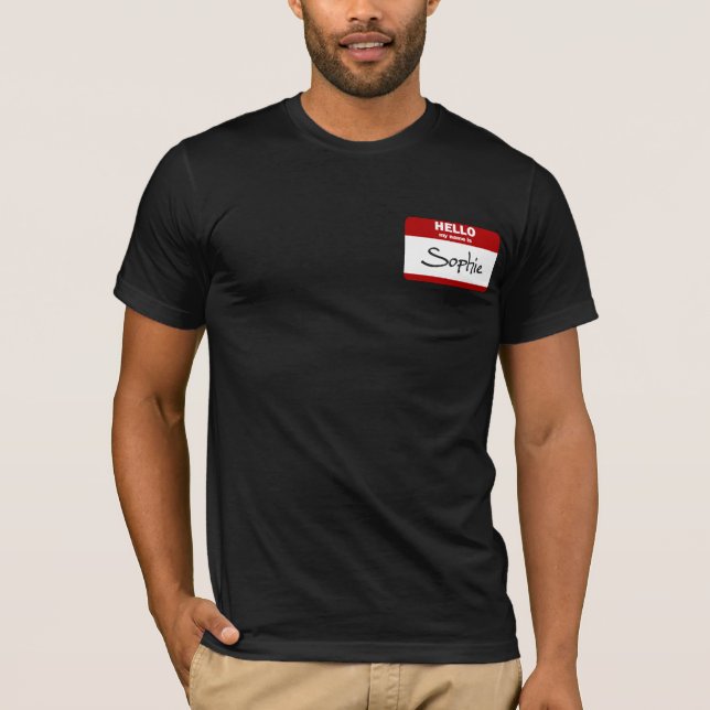 Hejen mitt namn är (röda) Sophie, T-shirt (Framsida)