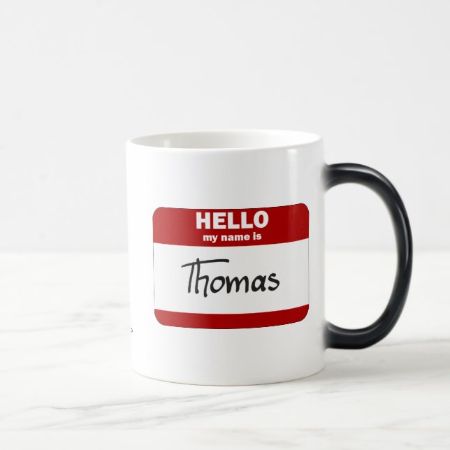 Hejen mitt namn är (röda) Thomas, Magisk Mugg (Höger)