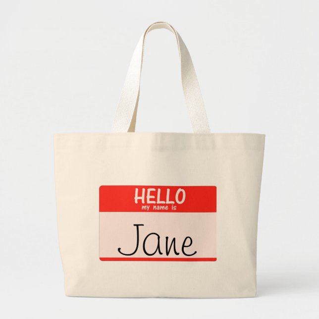 Hejen mitt namn är _____Totebag Jumbo Tygkasse (Framsidan)