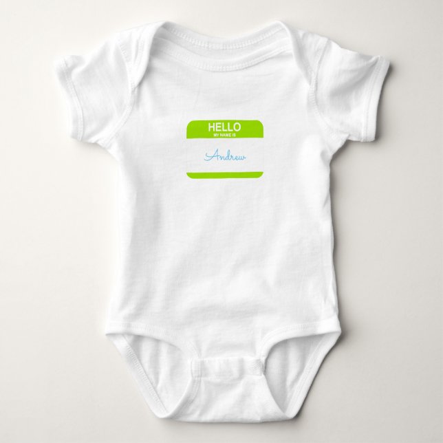 Hejen Preppy Mitt Namn är BABY Namn bricka, han Bl T Shirt (Framsida)