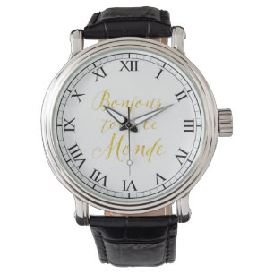 Hejer alla! Bonjour svartabörshaj Le Monde! Armbandsur