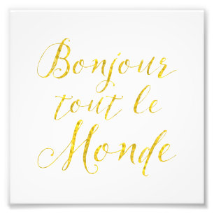 Hejer alla! Bonjour svartabörshaj Le Monde! Fototryck