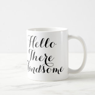 Hejer där som är stiliga med svart/vit, skrivar kaffemugg