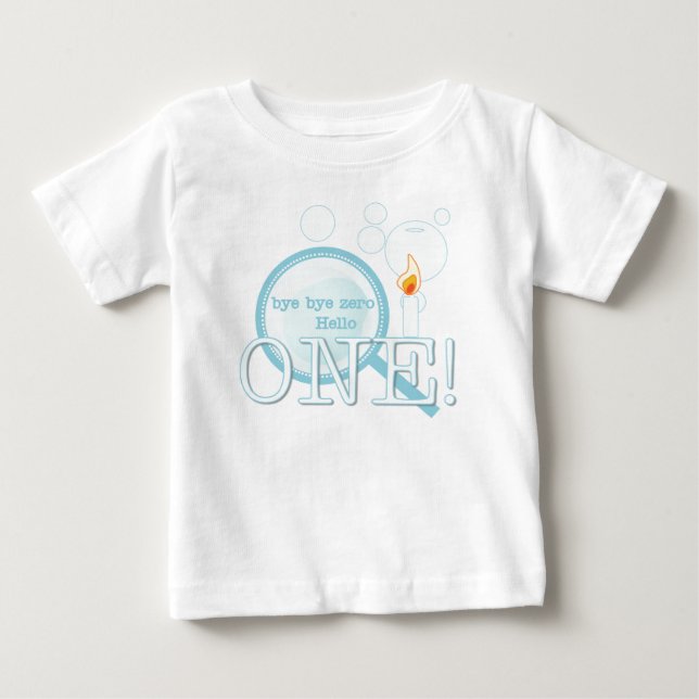 Hejer en första födelsedag t-shirt (Framsida)
