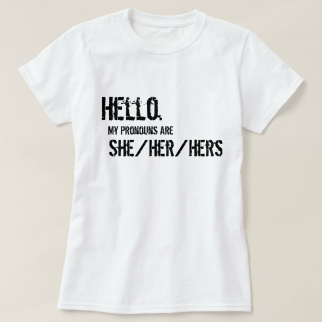 Hejer. Henne/henne/hennes skjorta Tröja (Design framsida)