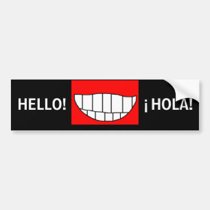 HEJER! - ¡ HOLA! - miles av leendebildekalet Bildekal