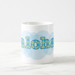 Hejer i hawaiibo - Aloha med argylemönster Kaffemugg
