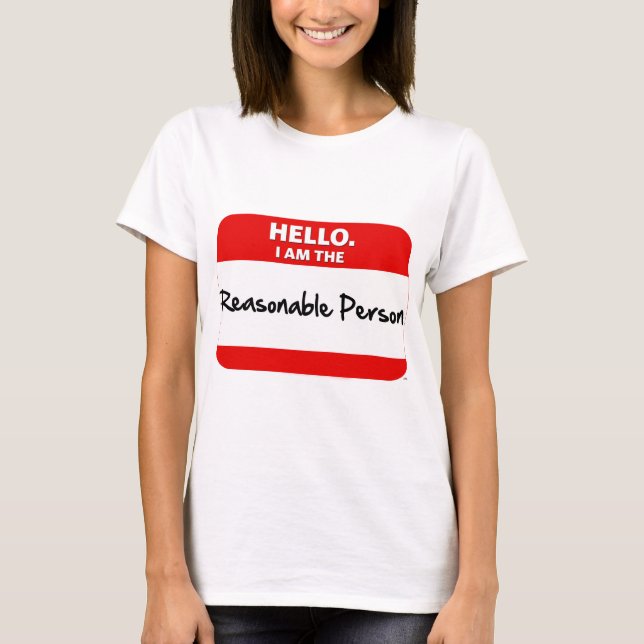 HEJER.  Mig förmiddag den RIMLIGA PERSONEN T Shirt (Framsida)