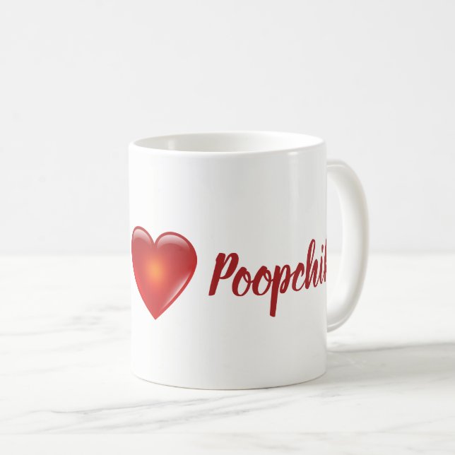 Hejer Poopchik! Hjärtamugg från babaen Raisa Kaffemugg (Framsida höger)
