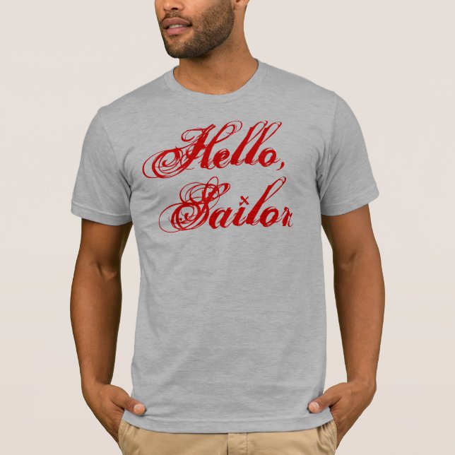 Hejer sjömanÅtsittande-passform utslagsplats: D Tee Shirt (Framsida)