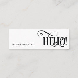 Hejer! Vitvisitkort Mini Visitkort