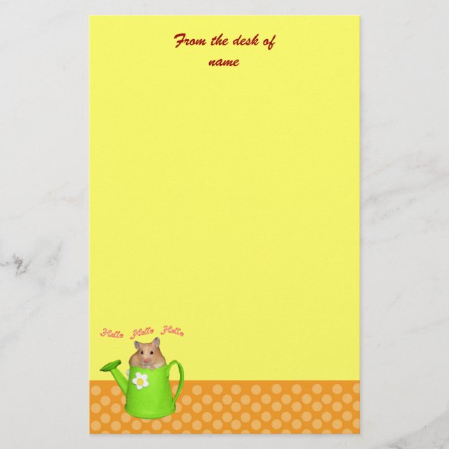 Hejhejhamster Brevpapper (Framsida)