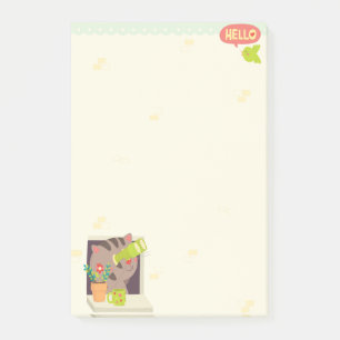 Hejkatt 4 x 6 som Posta-det noterar Post-it Block