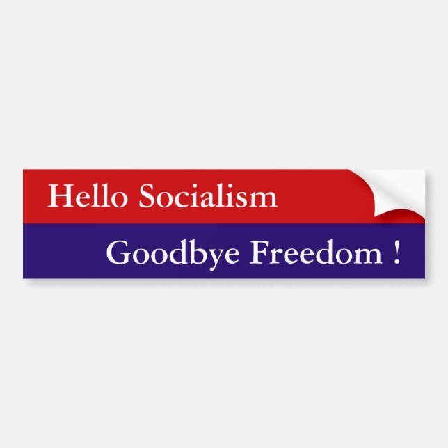 HejSocialism, Goodbye frihet! - Skräddarsy Bildekal (Framsidan)