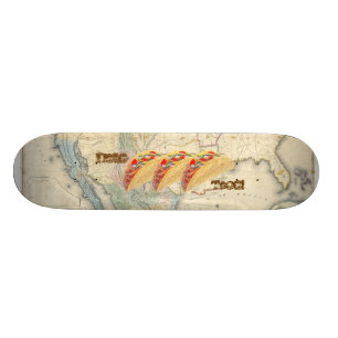 HejTacoSkateboard - med kartan Skateboard Bräda 20 Cm