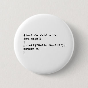 Hejvärld C som programmerar att kodifiera för Knapp