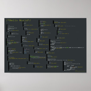 Hejvärld i 34 språk poster