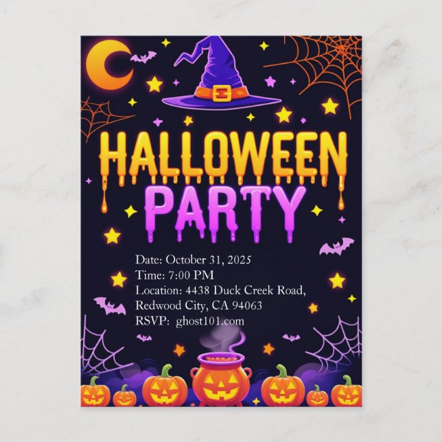 Hekhatt Halloweenfest Vykort (Framsida)