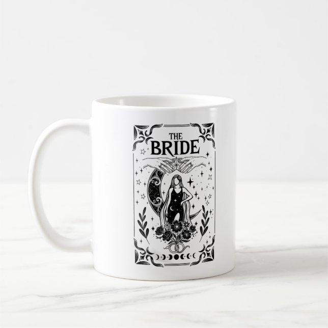 Heksk Brudtärna Brud Koven Gotisk Bröllop Kaffemugg (Vänster)