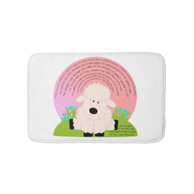 Hel badmatta för Psalm 23 Badrumsmatta (Framsidan)