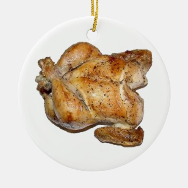 Hel roast Chicken Julgransprydnad Keramik (Framsidan)