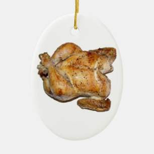 Hel roast Chicken Julgransprydnad Keramik