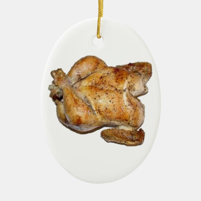 Hel roast Chicken Julgransprydnad Keramik (Framsidan)