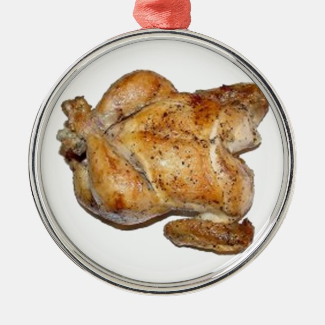 Hel roast Chicken Julgransprydnad Metall (Framsidan)