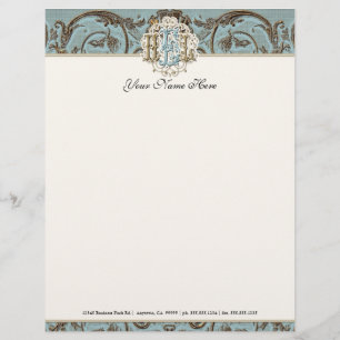 HEL Vintage Parchment Letterhead Återuppta Papprar Brevhuvud
