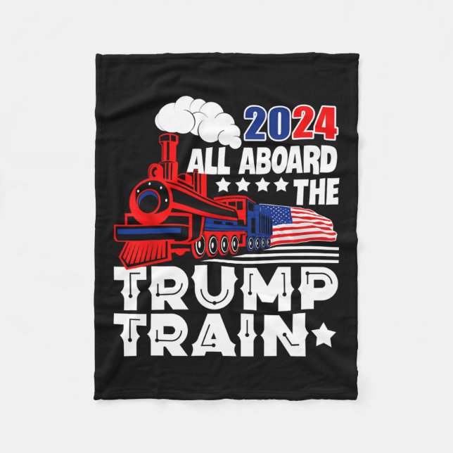 Hela 2024 års utveckling mot amerikanska Flagga Tå Fleecefilt (Framsidan)