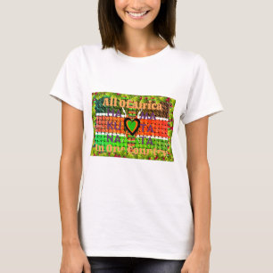 Hela Afrikan i ett land. Gör Kenya till Flagga Tee Shirt