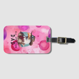 Hela Amerikanska Pappa 4:e juli Örn USA flagga Bagagebricka