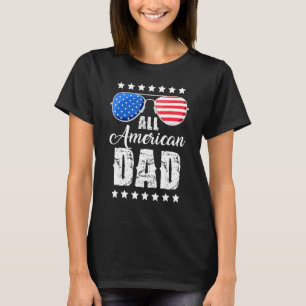 Hela amerikanska Pappa 4 juli Fars dag Sunglass T Shirt