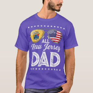 Hela Amerikanska Pappa Fars dag New jersey 4 juli T Shirt