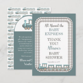 Hela Baby Express Boy Shower Tack Kort