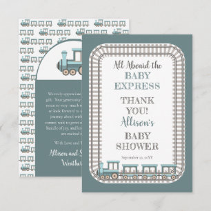 Hela Baby Express Boy Shower Tack Kort