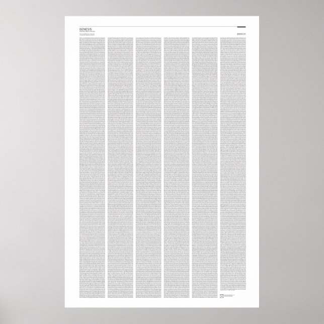 Hela Bok i Genesis Poster (Framsidan)