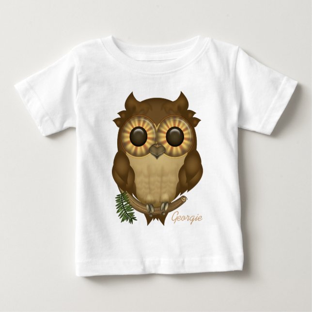Hela Cute Uggla Personlig Tees Tee (Framsida)