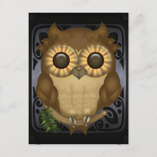 Hela Cute Uggla-vykortet Vykort