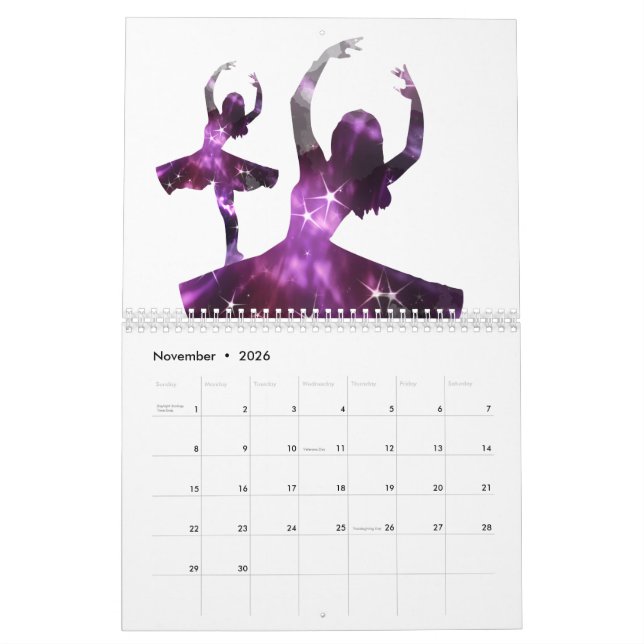 Hela dagen, Chasse, Jete ~ Ballet Design Kalender (Nov 2026)