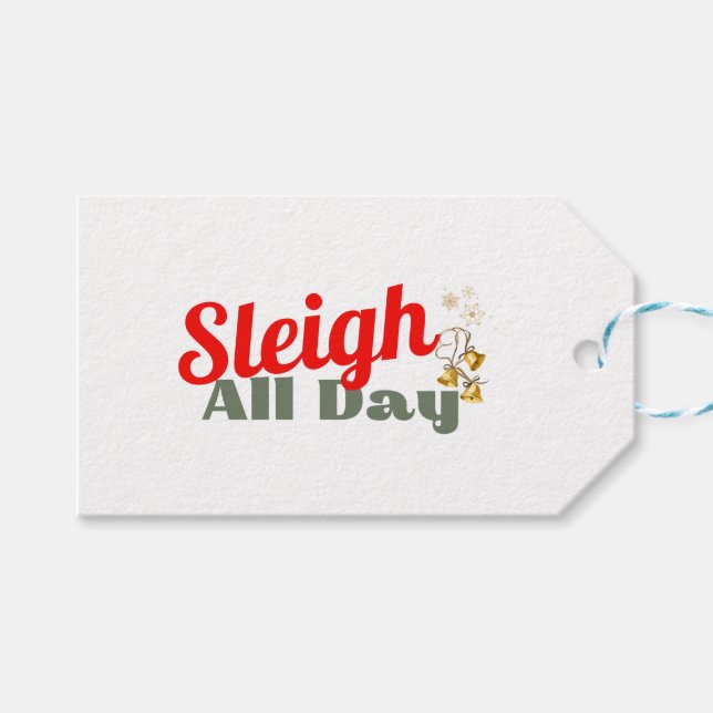 Hela dagen, Roligt Helgdag Gift-Märkre Presentetikett (Framsidan (Horisontell))