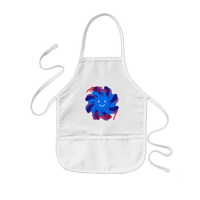 Hela dagen Smiley face Kids Apron Barnförkläde (Framsidan)