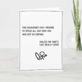 "Hela dagen" - Surfing Valentinkort Helgkort