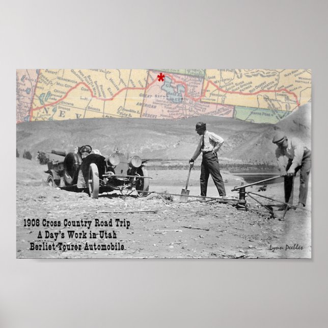 Hela dagen Utah 1908 Road Resa Poster (Framsidan)