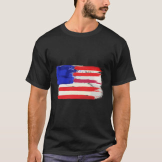 Hela den amerikanska familjen Flagga 4 juli T Shirt
