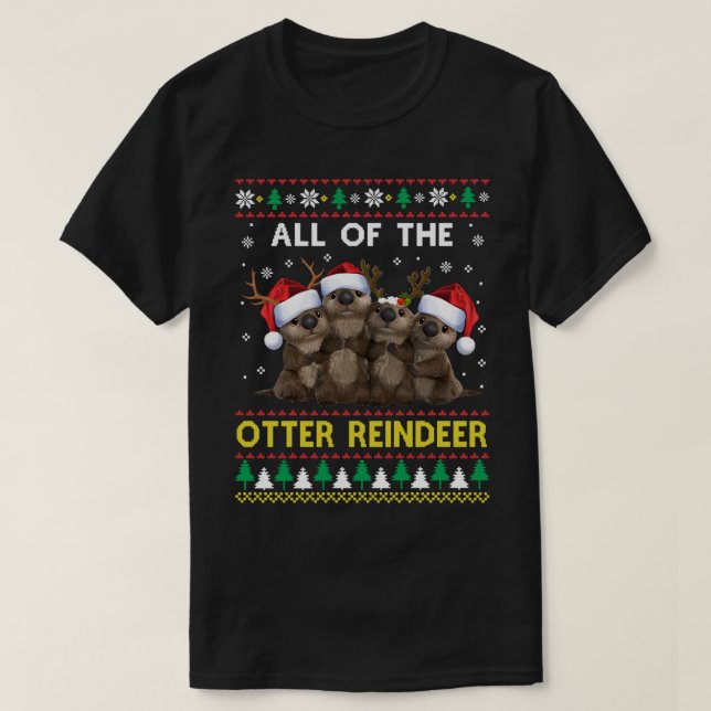 Hela den ömtåliga renen annan julklapp t shirt (Design framsida)