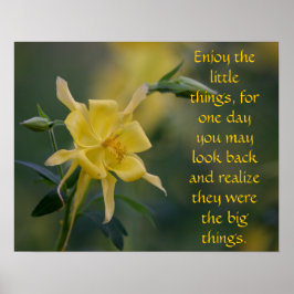 Hela det lilla sak gula blommor poster