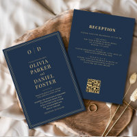 Hela flottan blå Guld i ett QR-nummer Bröllop