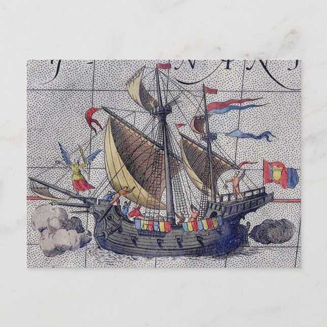 Hela Frakten Karta i Stilla havet Vykort (Framsida)