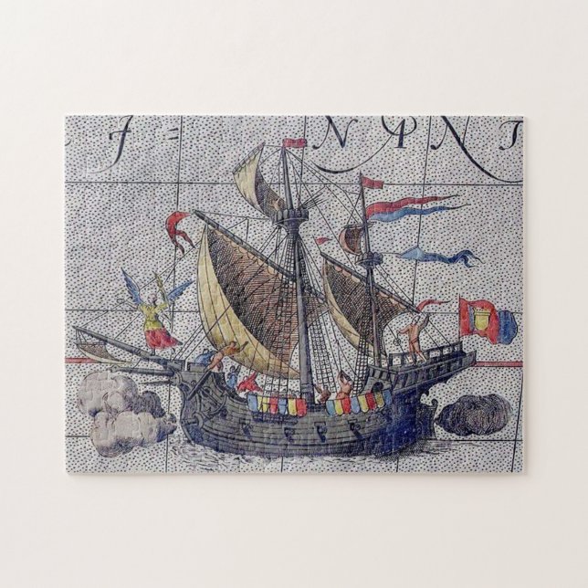 Hela Frakten och Karta i Stilla havet Pussel (Horisontell)